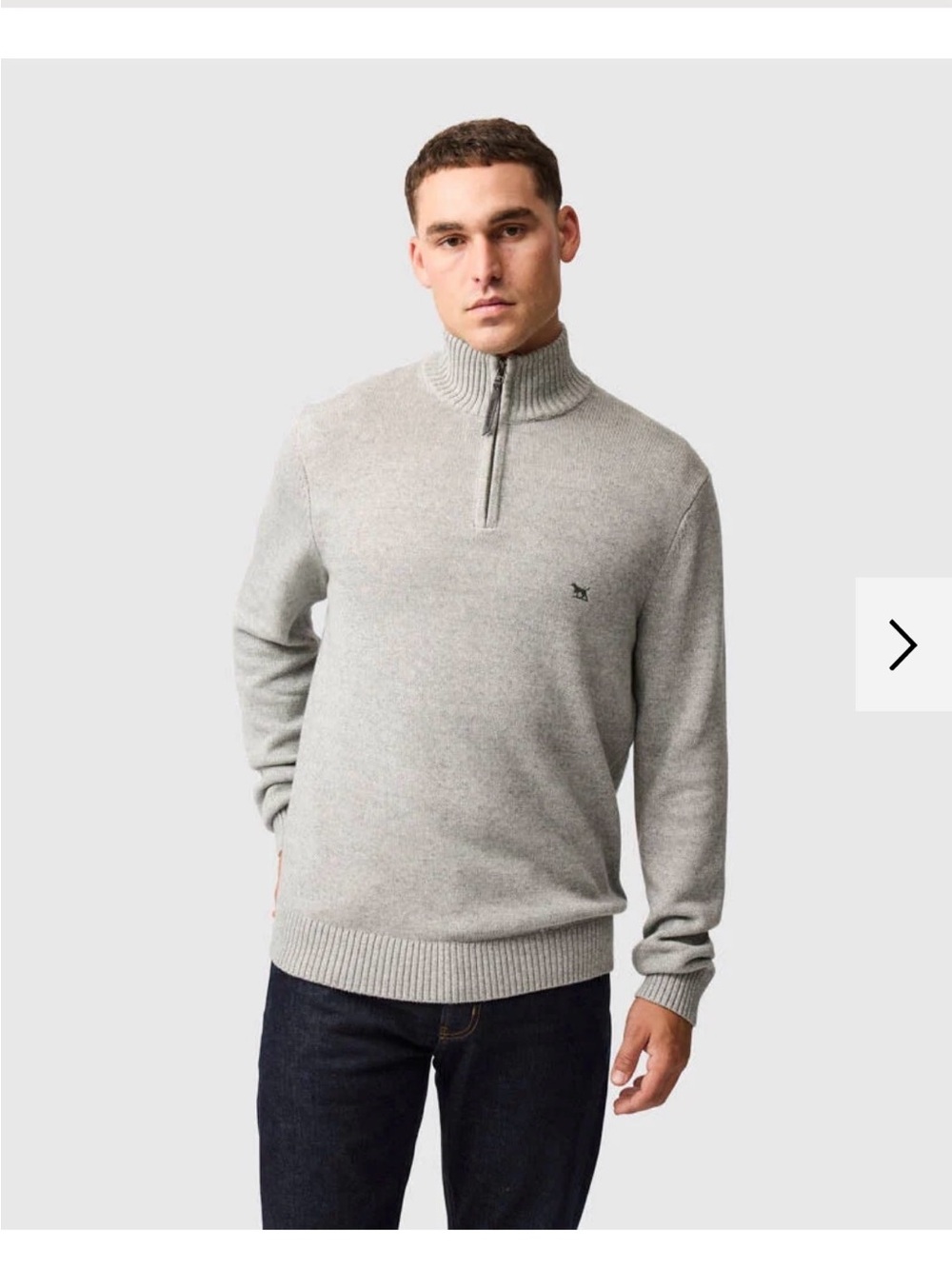 RODD & GUNN Men's Light Gray Half-Zip Sweater